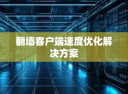 翻墙客户端速度优化解决方案